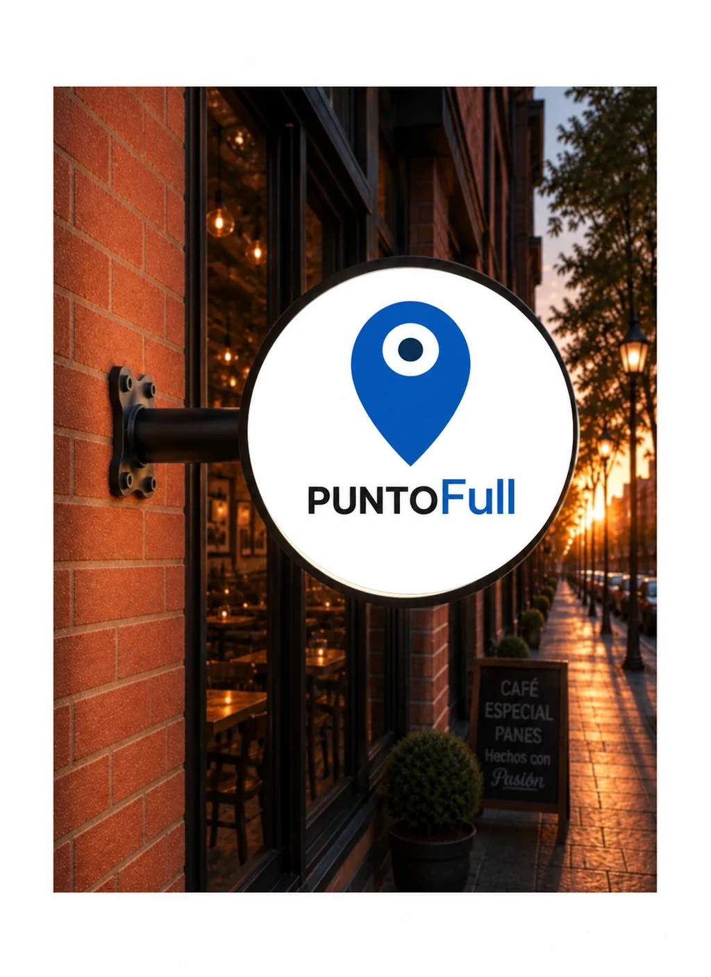 El cartel PuntoFull en un comercio de barrio